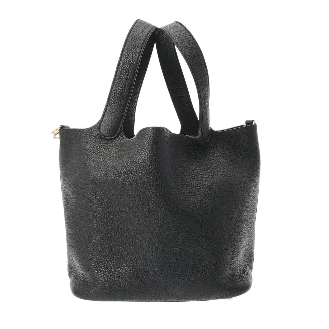HERMES PICOTIN LOCK MM TAURILLON CLEMENCE BLACK HANDBAG: HERMES Picotin Lock MM Taurillon Clemence black Handbag Brand: HERMES Type/Style: Handbag Material: Taurillon Clemence Color: black ? Gold Metal Size: H:about 8.7inch W:about 8.7inch D:about 7.1inch