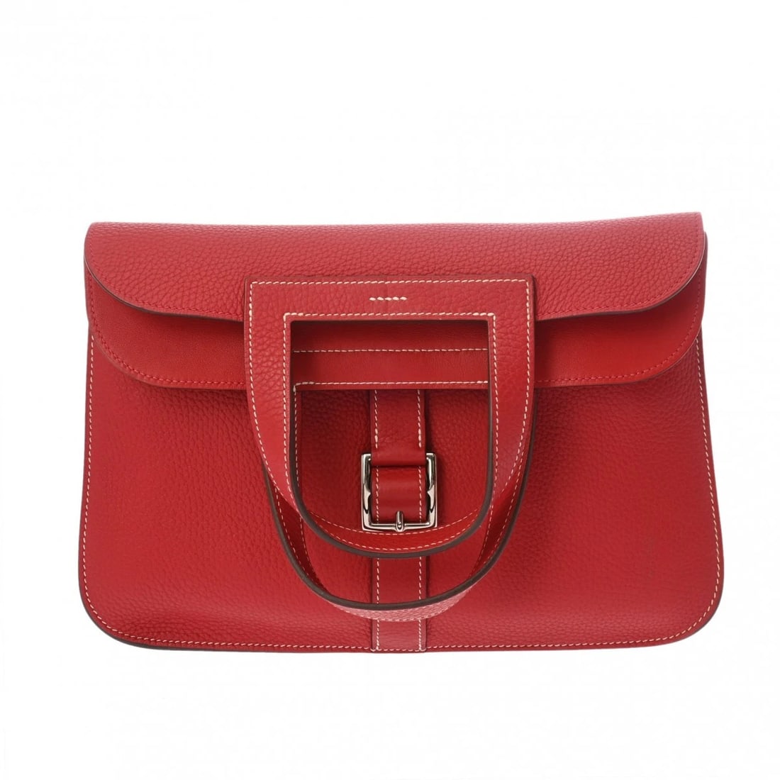 HERMES ARZAN 31 TAURILLON CLEMENCE ROUGE TOMATO HANDBAG: HERMES Arzan 31 Taurillon Clemence Rouge tomato Handbag Brand: HERMES Type/Style: Handbag Material: Taurillon Clemence Color: Rouge tomato ? SilverMetal Size: H:about 11.0inch maximum W:about 12.2inch