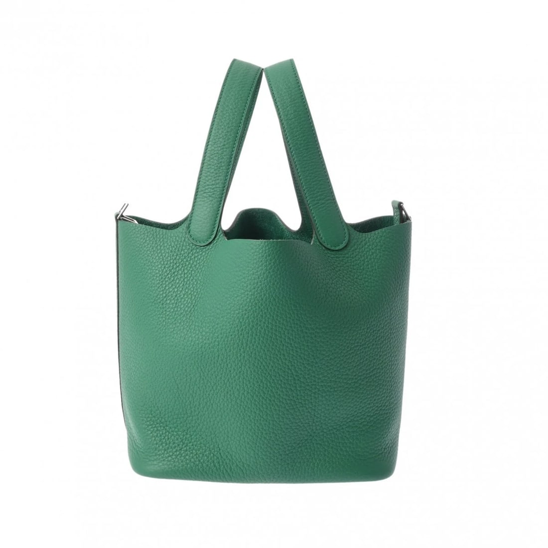 HERMES PICOTIN LOCK MM TAURILLON CLEMENCE VERT VERTIGO HANDBAG: HERMES Picotin Lock MM Taurillon Clemence Vert Vertigo Handbag Brand: HERMES Type/Style: Handbag Material: Taurillon Clemence Color: Vert Vertigo ? SilverMetal Size: H:about 8.7inch W:about 8.7inch