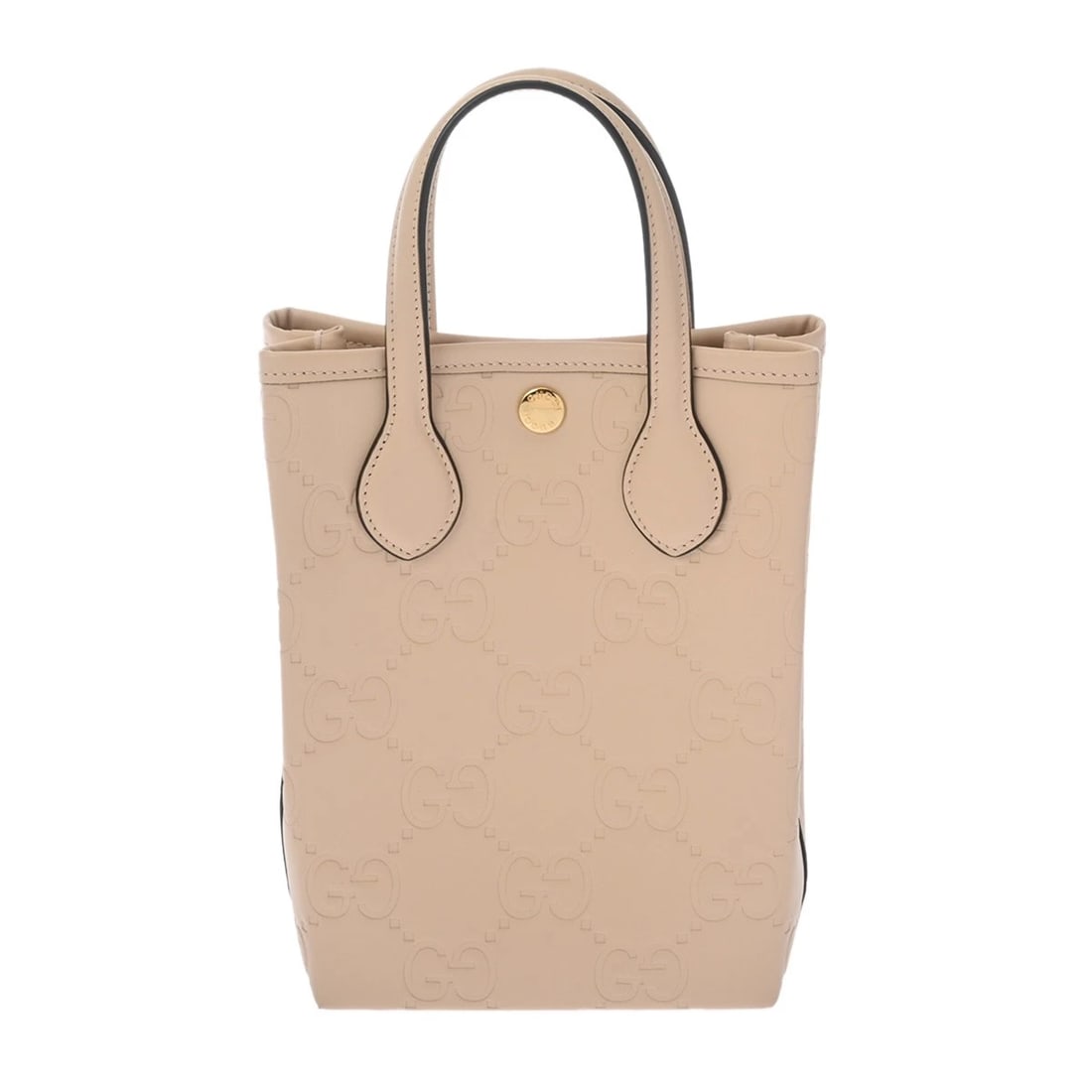 GUCCI GG SUPER MINI BAG GG MARMONT BEIGE HANDBAG: GUCCI GG Super Mini Bag GG Marmont beige Handbag Brand: GUCCI Type/Style: Handbag Material: GG emboss Color: beige ? Gold Metal Size: H:about 8.3inch W:about 5.9inch D:about 2.0inch Accessories: None