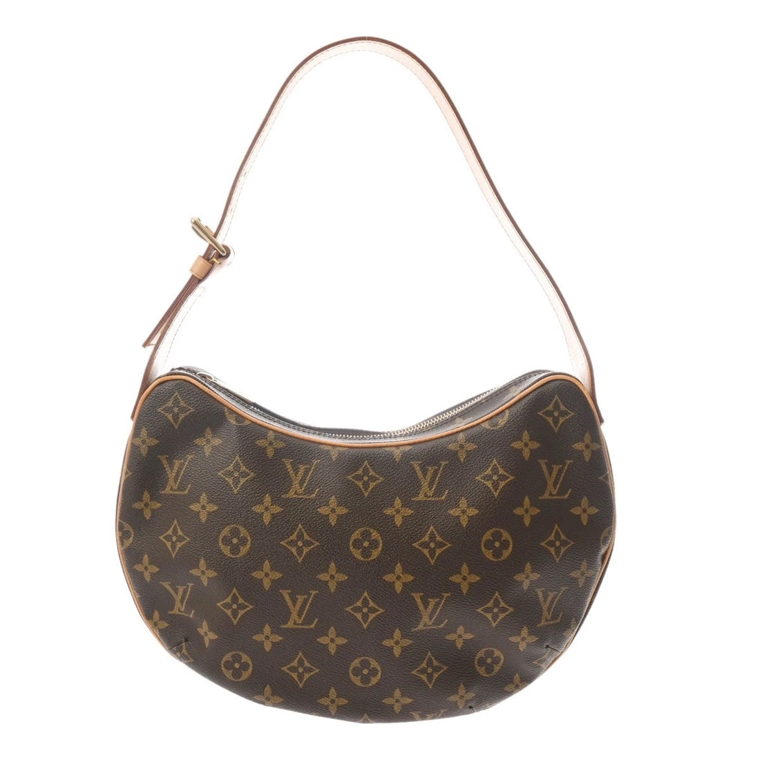 LOUIS VUITTON CROISSANT MM MONOGRAM CANVAS BROWN: LOUIS VUITTON Croissant MM Monogram canvas Brown Brand: LOUIS VUITTON Type/Style: Shoulder Bag Material: Monogram canvas Color: Brown Size: H:about 7.5inch (Center) W:about 12.6inch (maximum) D:about