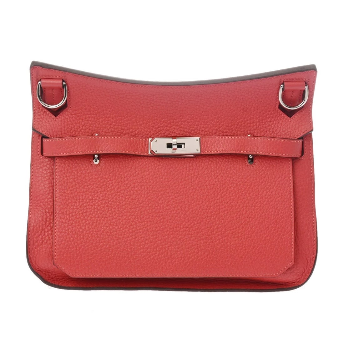 HERMES SHIRE 28 TAURILLON CLEMENCE ROUGE SHOULDER BAG: HERMES Shire 28 Taurillon Clemence Rouge Shoulder Bag Brand: HERMES Type/Style: Shoulder Bag Material: Taurillon Clemence Color: Rouge Pivoyne ? SilverMetal Size: H:about 8.7inch W:about 11.0inch D:ab