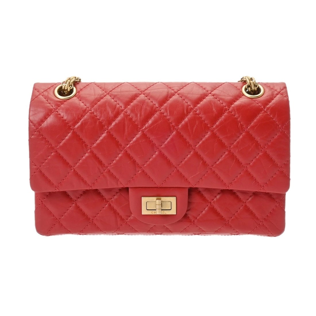 CHANEL 2.55 HANDBAGS MATRASSE RED HANDBAG (1 of 6)