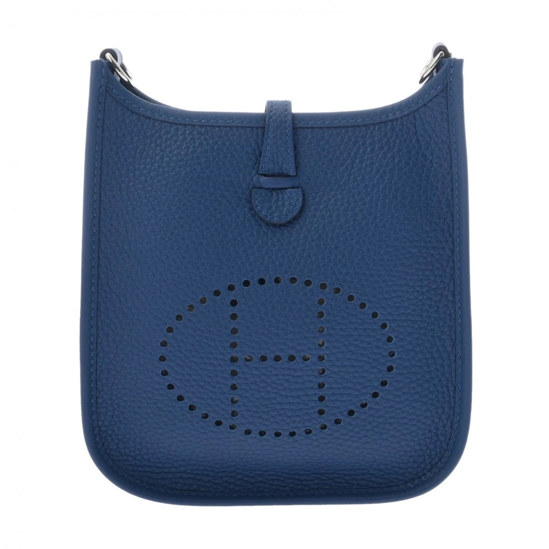 HERMES TPM TAURILLON CLEMENCE BLUE SHOULDER BAG: HERMES TPM Taurillon Clemence Blue Shoulder Bag Brand: HERMES Type/Style: Shoulder Bag Material: Taurillon Clemence Color: Blue Tie ? SilverMetal Size: H:about 7.1inch (Center) W:about 6.7inch (maximu