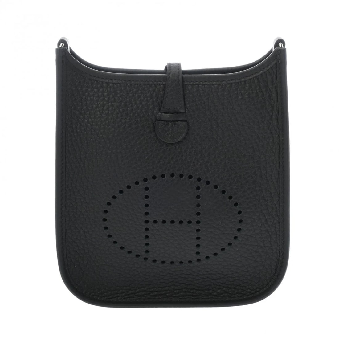 HERMES EVELYN TPM TAURILLON CLEMENCE BLACK SHOULDER BAG: HERMES Evelyn TPM Taurillon Clemence black Shoulder Bag Brand: HERMES Type/Style: Shoulder Bag Material: Taurillon Clemence Color: black ? Gold Metal Size: H:about 7.1inch (Center) W:about 6.7inch (ma