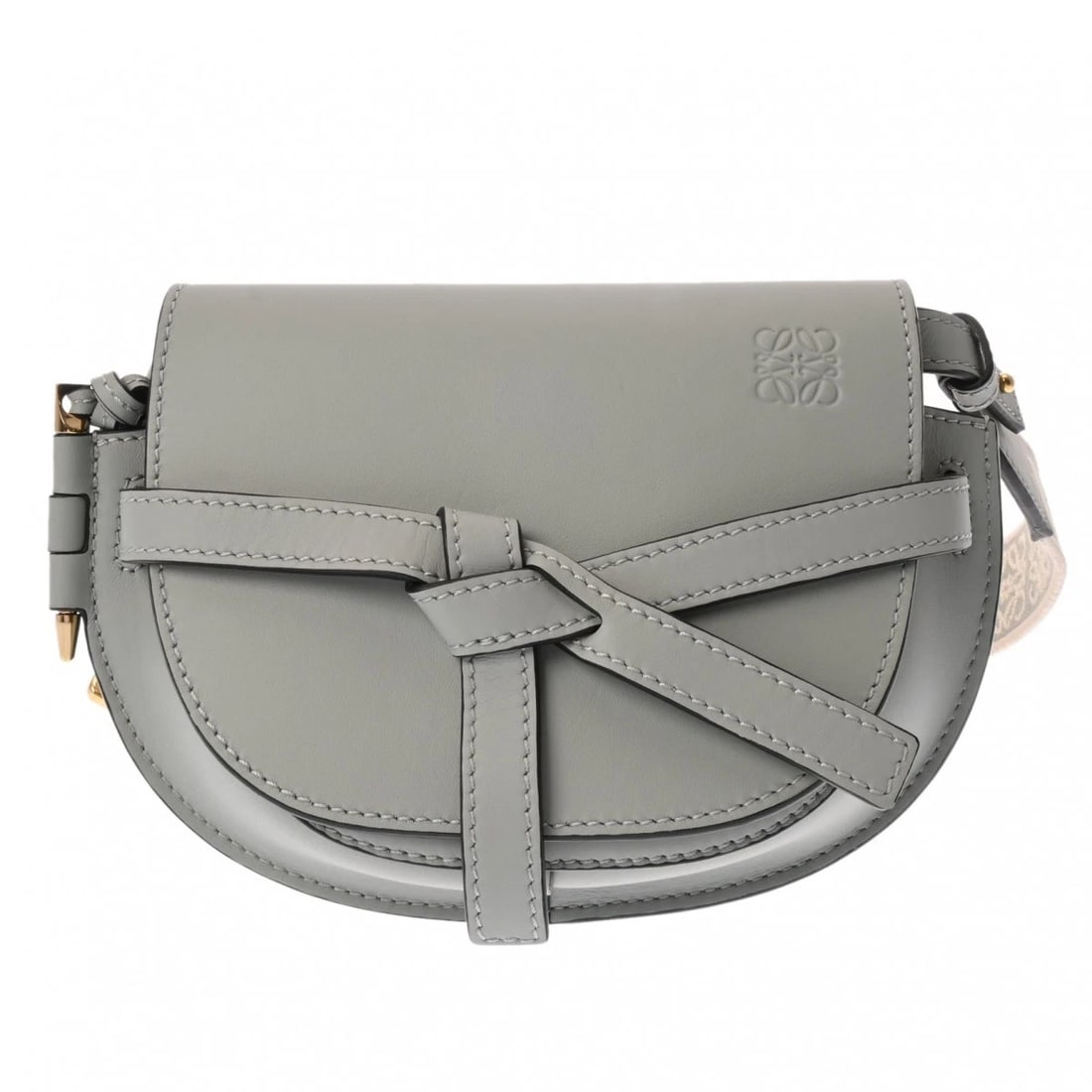 LOEWE GATE DUAL BAG MINI CALF BLUE SHOULDER BAG: LOEWE Gate dual bag mini calf blue Shoulder Bag Brand: LOEWE Type/Style: Shoulder Bag Material: calf Color: blue ? Gold Metal Size: H:about 5.5inch W:about 8.3inch (maximum) D:about 3.7inch (maximum) 