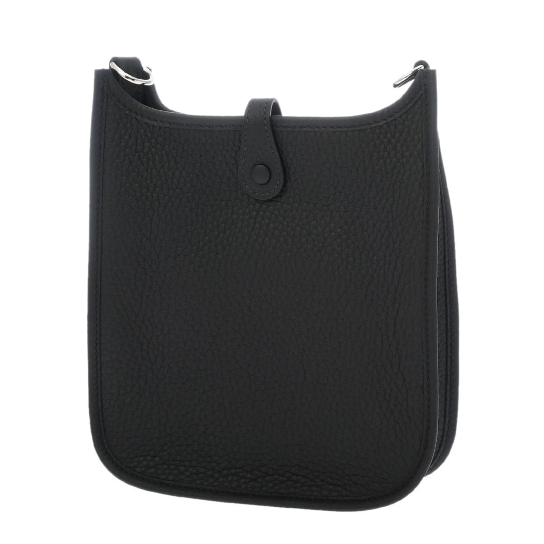 HERMES EVELYN TPM TAURILLON CLEMENCE BLACK SHOULDER BAG: HERMES Evelyn TPM Taurillon Clemence black Shoulder Bag Brand: HERMES Type/Style: Shoulder Bag Material: Taurillon Clemence Color: black ? SilverMetal Size: H:about 7.1inch (Center) W:about 6.7inch (m