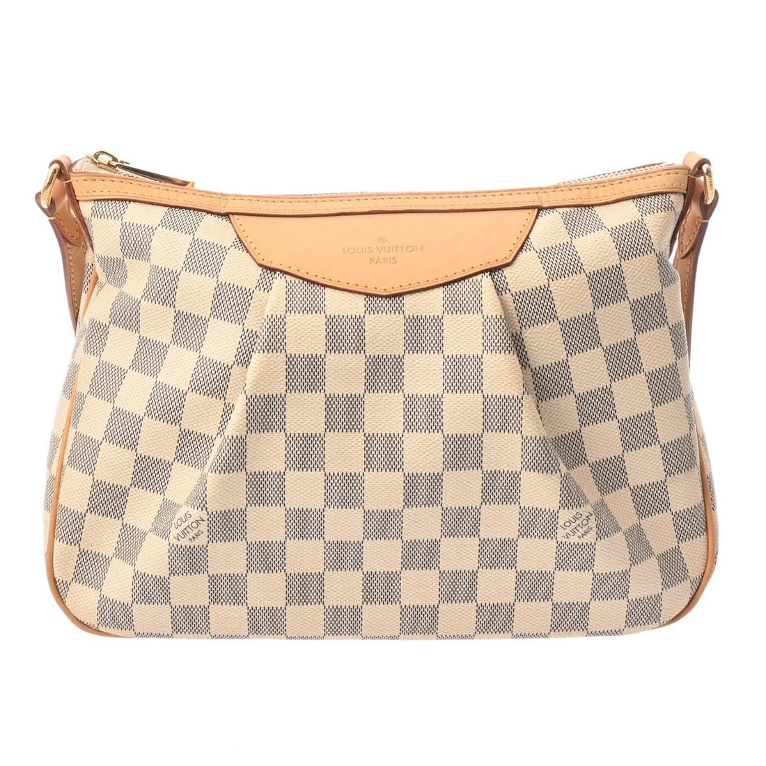 LOUIS VUITTON SIRACUSA PM DAMIER CANVAS WHITE: LOUIS VUITTON Siracusa PM Damier canvas white Brand: LOUIS VUITTON Type/Style: Shoulder Bag Material: Damier canvas Color: white Size: H:about 8.7inch W:about 11.8inch D:about 3.5inch Accessories: