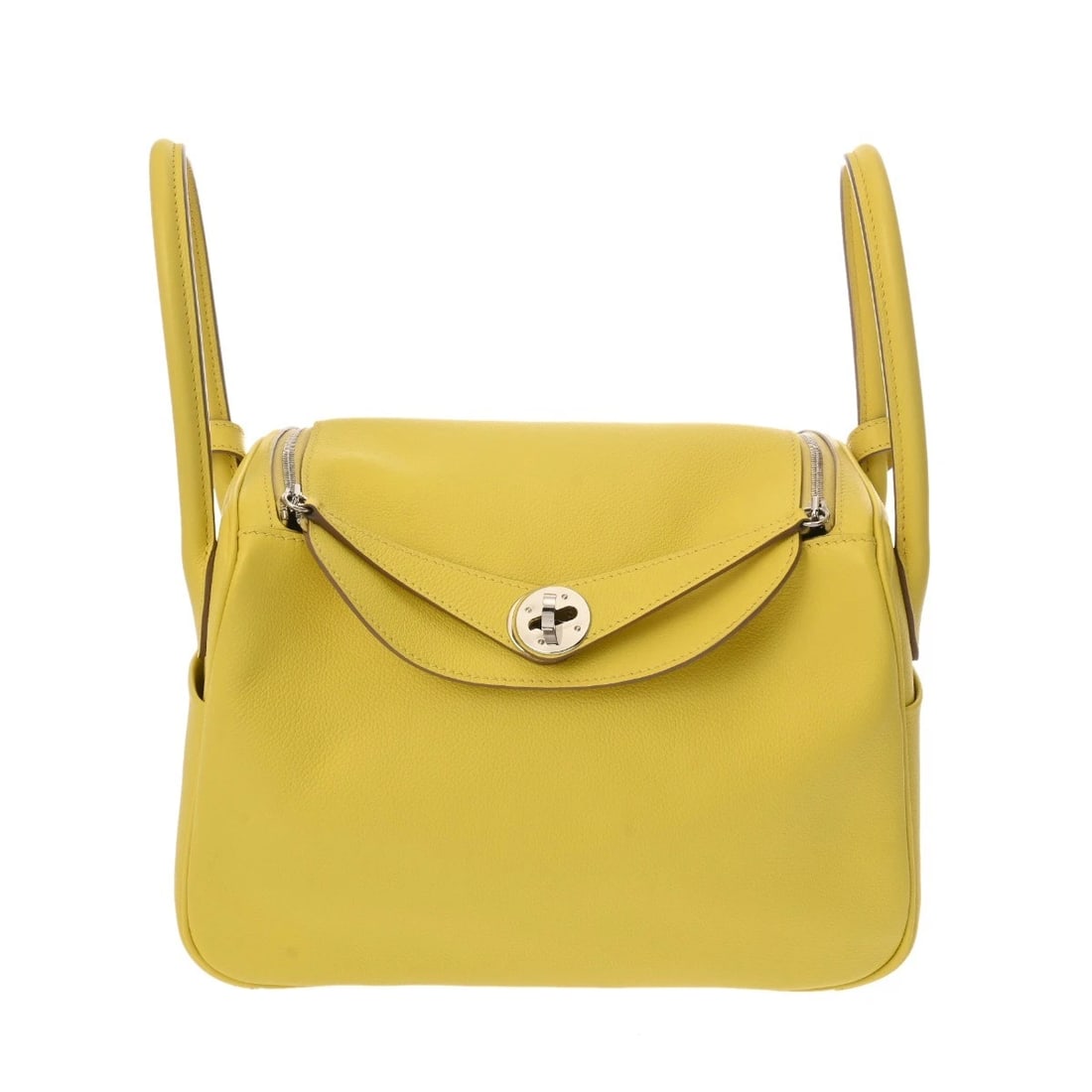 HERMES LINDY 26 JAUNE CITRON SHOULDER BAG: HERMES Lindy 26 jaune citron Shoulder Bag Brand: HERMES Type/Style: Shoulder Bag Material: Evercolor Color: jaune citron ? SilverMetal Size: H:about 7.1inch (Center) W:about 10.2inch (maximum)