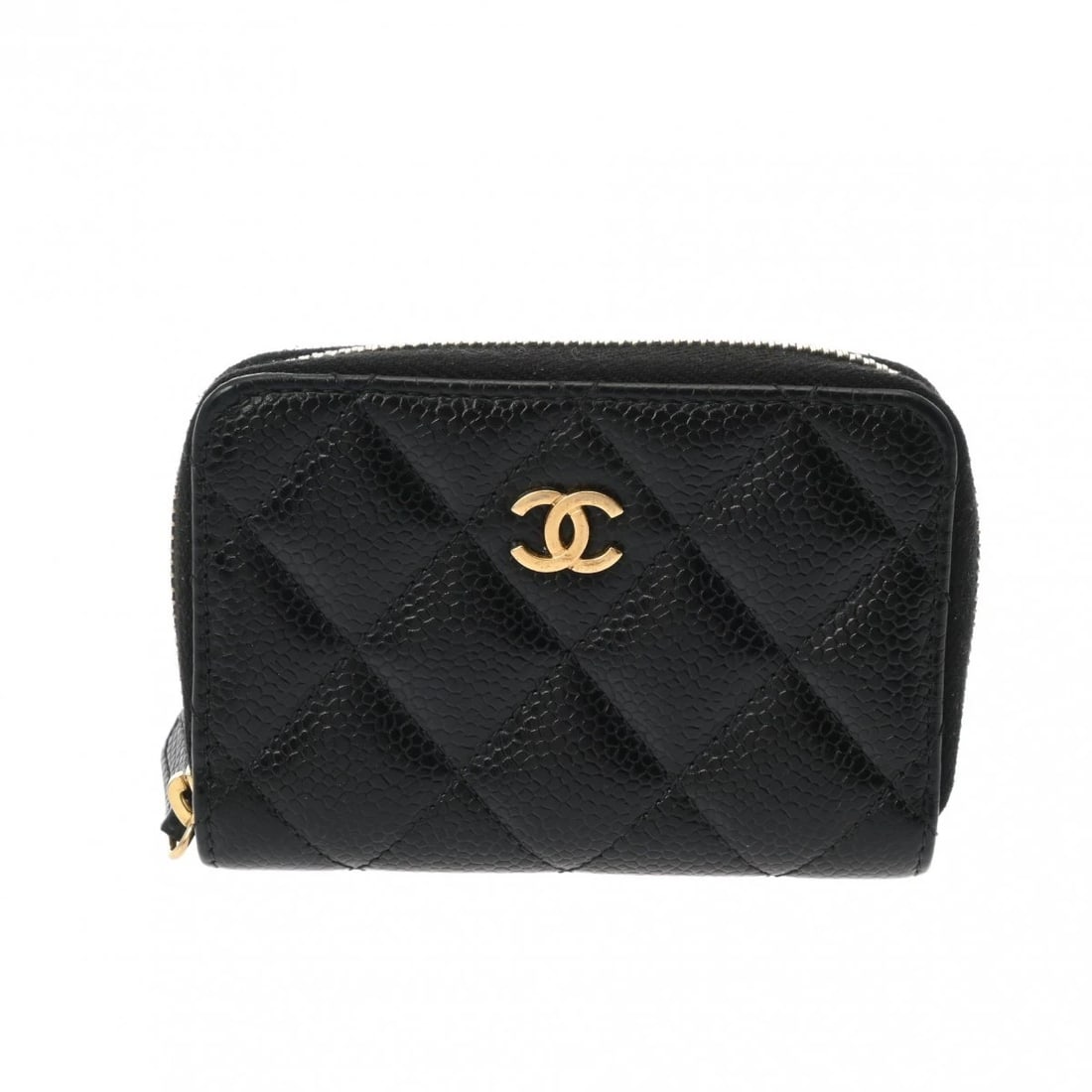 CHANEL CLASSIC ZIP COIN PURSE MATRASSE CAVIARSKIN BLACK COIN CASE: CHANEL Classic zip coin purse Matrasse Caviarskin black Coin case Brand: CHANEL Type/Style: Coin case Material: Caviarskin Color: black ? Gold Metal Size: H:about 3.0inch W:about 4.3inch Accessories: