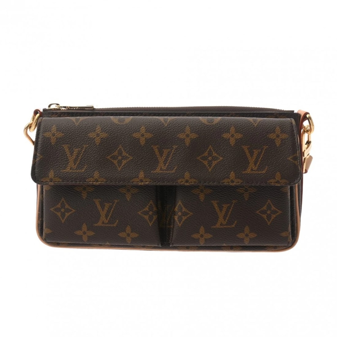 LOUIS VUITTON VIVA CITE MONOGRAM CANVAS BROWN SHOULDER BAG: LOUIS VUITTON Viva Cite Monogram canvas Brown Shoulder Bag Brand: LOUIS VUITTON Type/Style: Shoulder Bag Material: Monogram canvas Color: Brown ? Gold Metal Size: H:about 5.1inch W:about 9.8inch D:abo