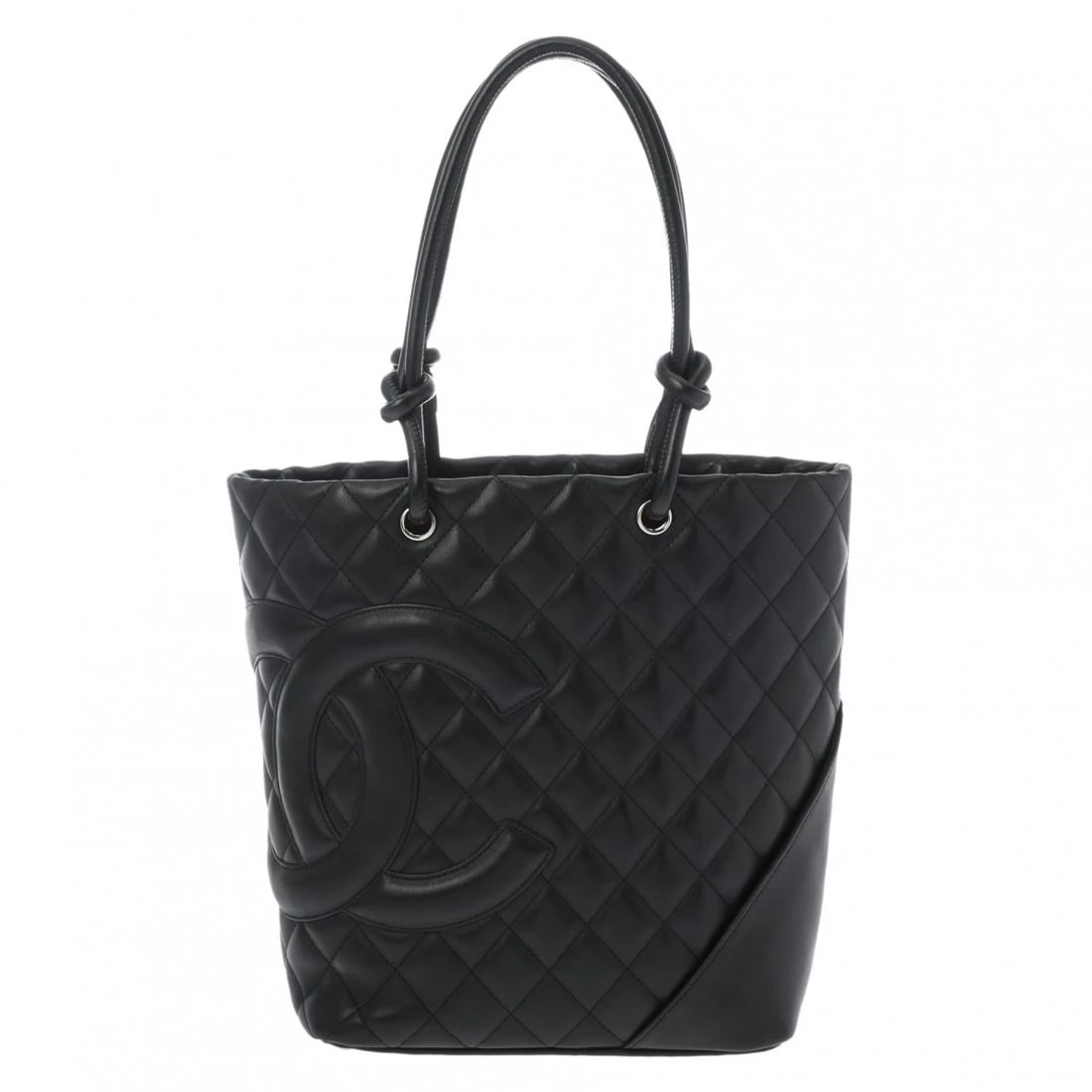 CHANEL MEDIUM TOTE BLACK/SILVERMETAL TOTE BAG (1 of 5)