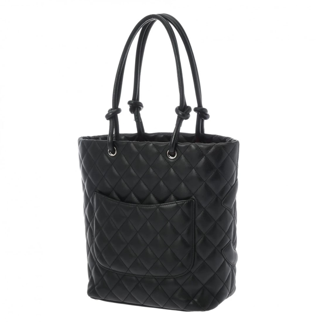 CHANEL MEDIUM TOTE BLACK/SILVERMETAL TOTE BAG - 2