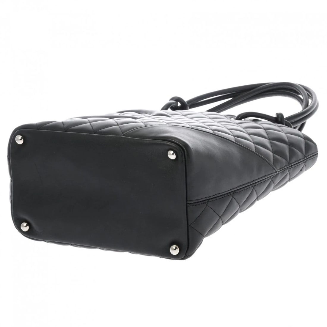 CHANEL MEDIUM TOTE BLACK/SILVERMETAL TOTE BAG - 4
