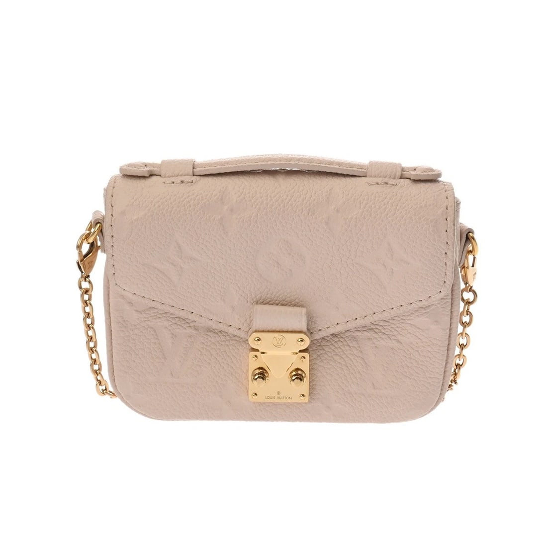 LOUIS VUITTON MONOGRAM EMPREINTE LEATHER BEIGE: LOUIS VUITTON Monogram Empreinte leather beige Brand: LOUIS VUITTON Type/Style: Shoulder Bag Material: leather Color: beige Size: H:about 4.3inch W:about 5.5inch (maximum) D:about 1.4inch