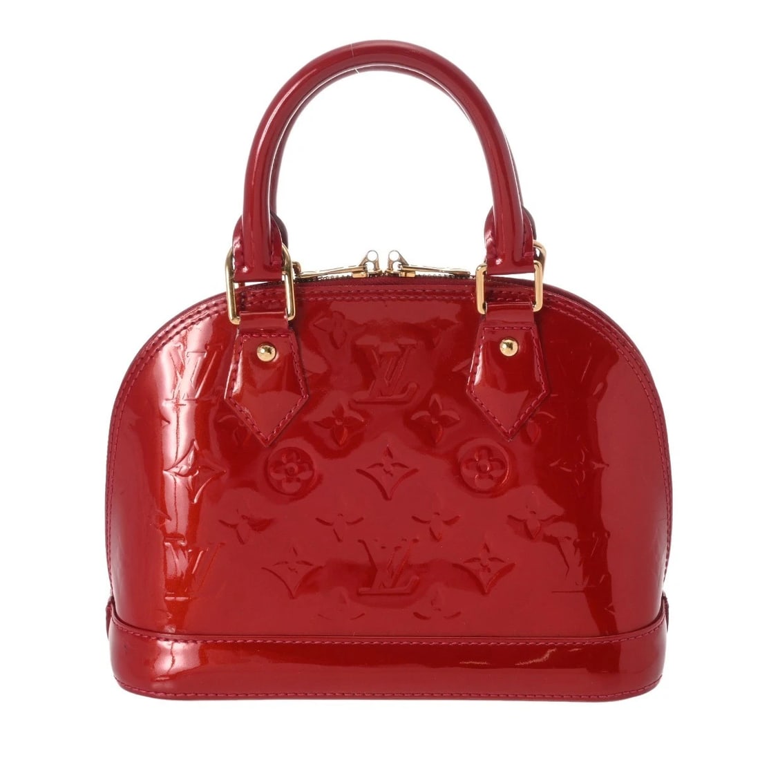LOUIS VUITTON ALMA BB 2WAY MONOGRAM VERNIS VERNIS ROUGE: LOUIS VUITTON ALMA BB 2WAY Monogram Vernis Vernis Rouge Brand: LOUIS VUITTON Type/Style: Handbag Material: Vernis Color: Rouge Favist Size: H:about 6.9inch W:about 9.3inch (Bottom) D:about 4.5inch