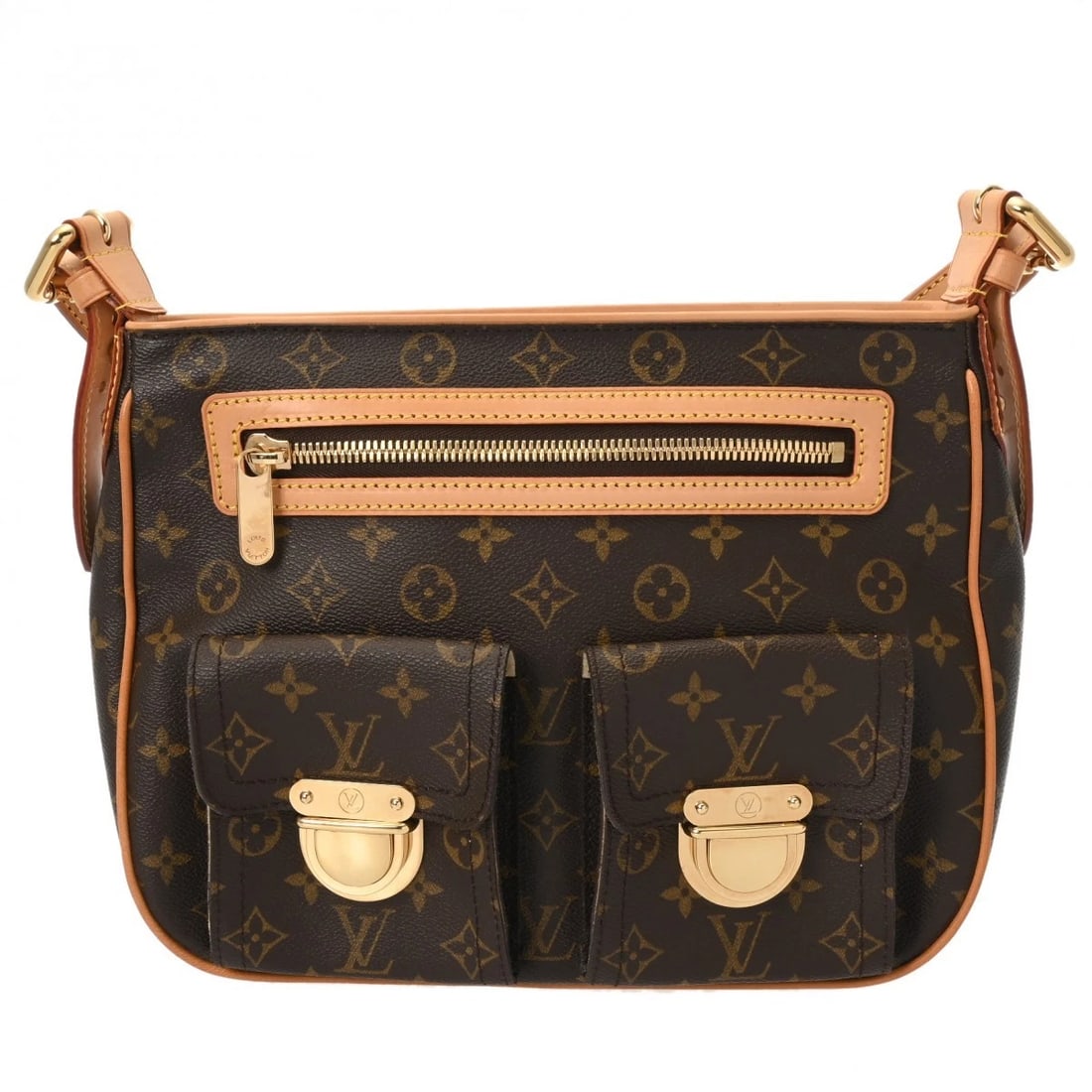 LOUIS VUITTON GM MONOGRAM CANVAS BROWN UNISEX: LOUIS VUITTON GM Monogram canvas Brown unisex Brand: LOUIS VUITTON Type/Style: Shoulder Bag Material: Monogram canvas Color: Brown Size: H:about 9.6inch W:about 11.8inch D:about 3.5inch Accessorie