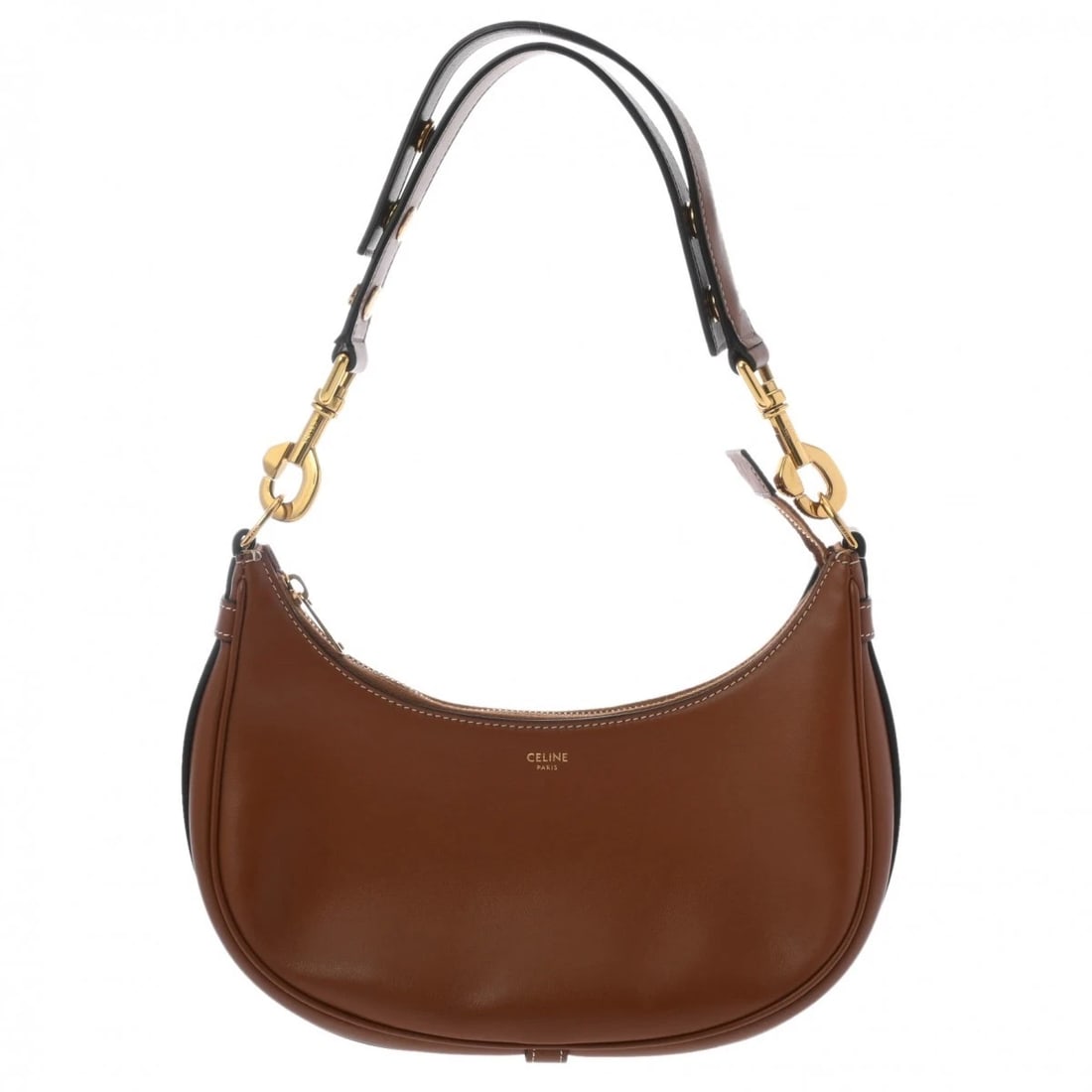 CELINE MEDIUM AVA 2WAY SHOULDER TAN HANDBAG: CELINE Medium AVA 2WAY Shoulder Tan Handbag Brand: CELINE Type/Style: Handbag Material: Smooth Calfskin Color: Tan ? Gold Metal Size: H:about 6.7inch (maximum) W:about 9.8inch D:about 2.4inch