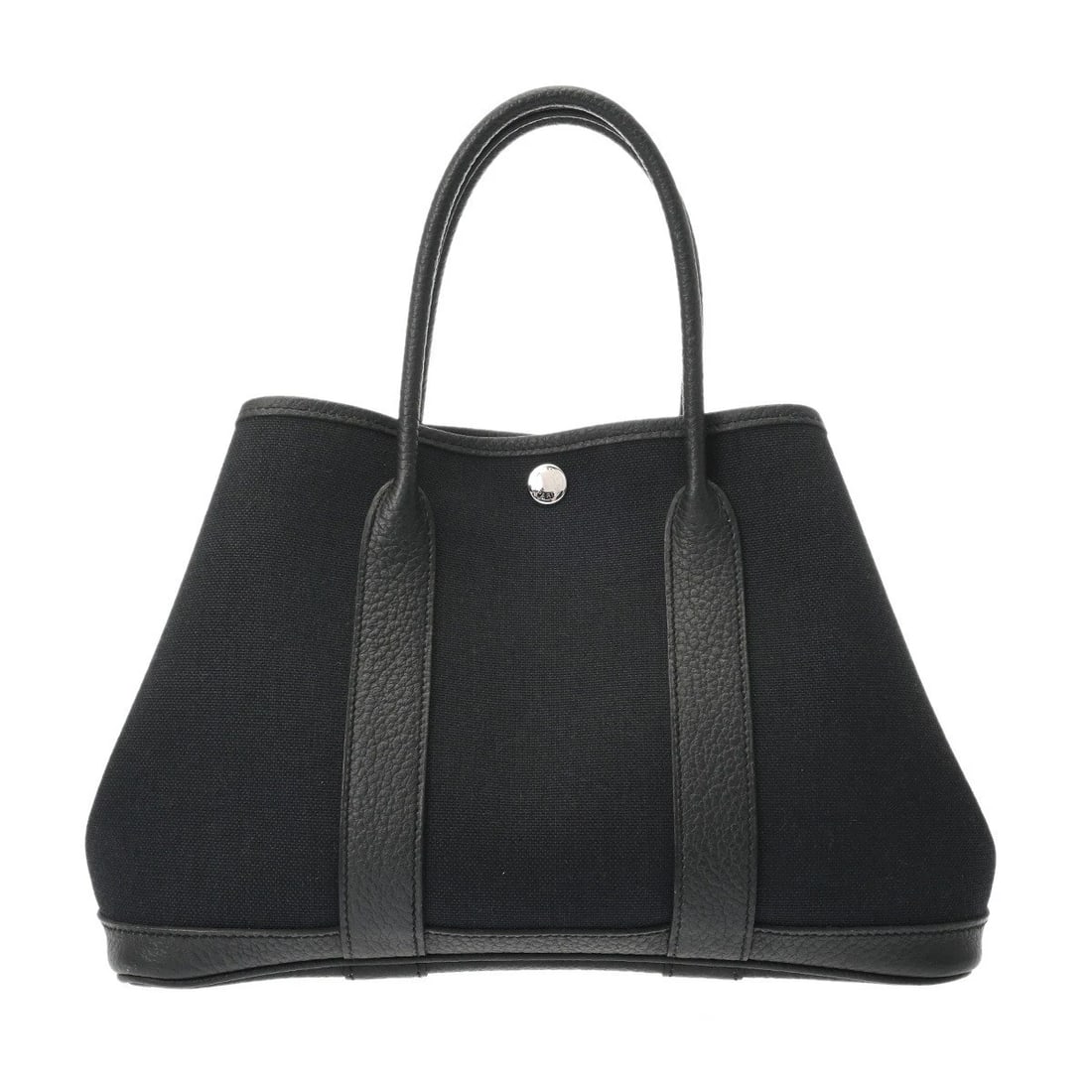 HERMES GARDEN PARTY TPM NEGONDA/TOWAR MILITARY BLACK HANDBAG: HERMES Garden party TPM Negonda/Towar Military black Handbag Brand: HERMES Type/Style: Handbag Material: Negonda/Towar Military Color: black ? SilverMetal Size: H:about 8.3inch W:about 11.8inch D:abou