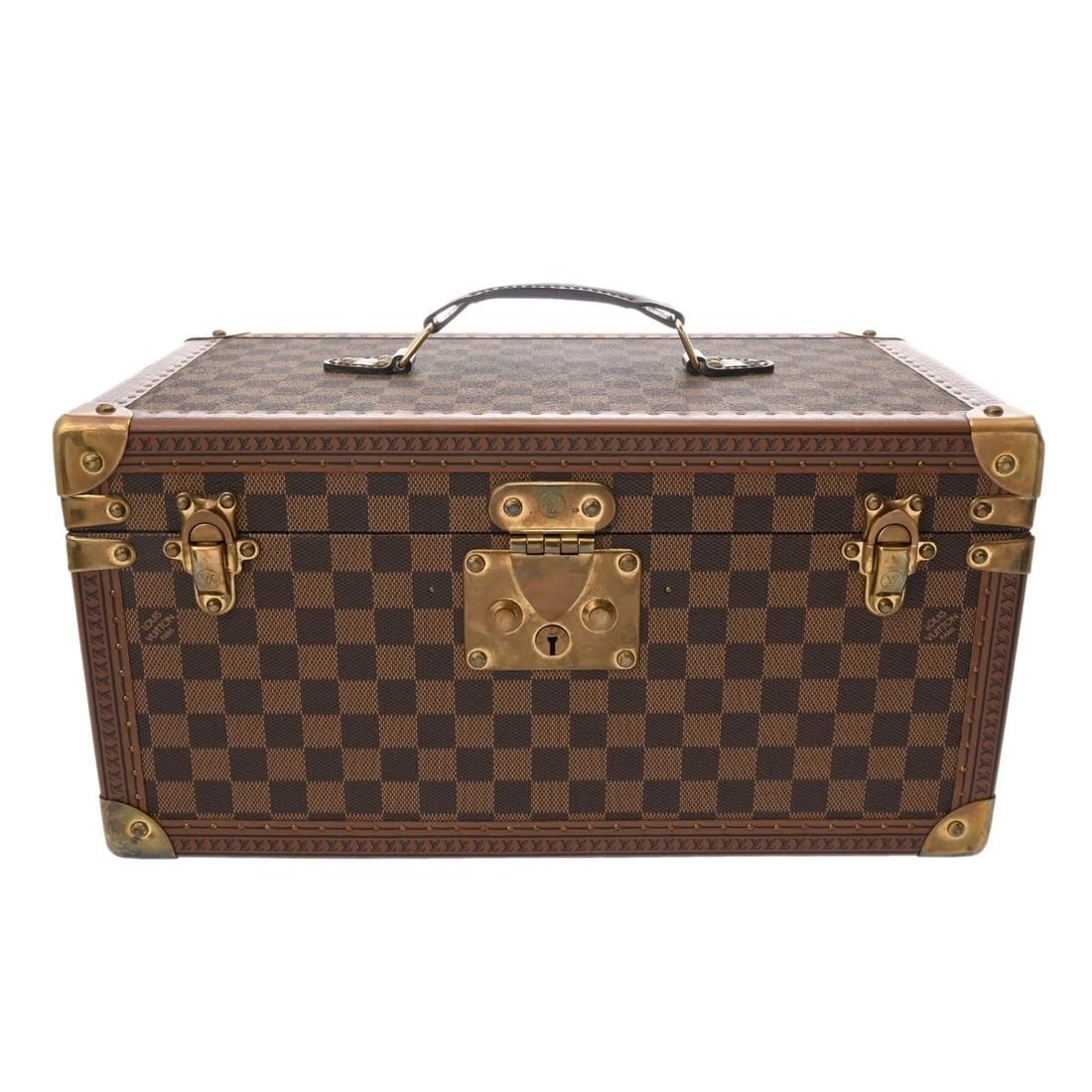 LOUIS VUITTON BOITE BOUTEILLE CASE DAMIER DAMIER CANVAS: LOUIS VUITTON Boite Bouteille Case Damier Damier canvas Brand: LOUIS VUITTON Type/Style: trunk Material: Damier canvas Color: Ebene Size: H:about 7.9inch W:about 15.7inch D:about 9.1inch Accessories: