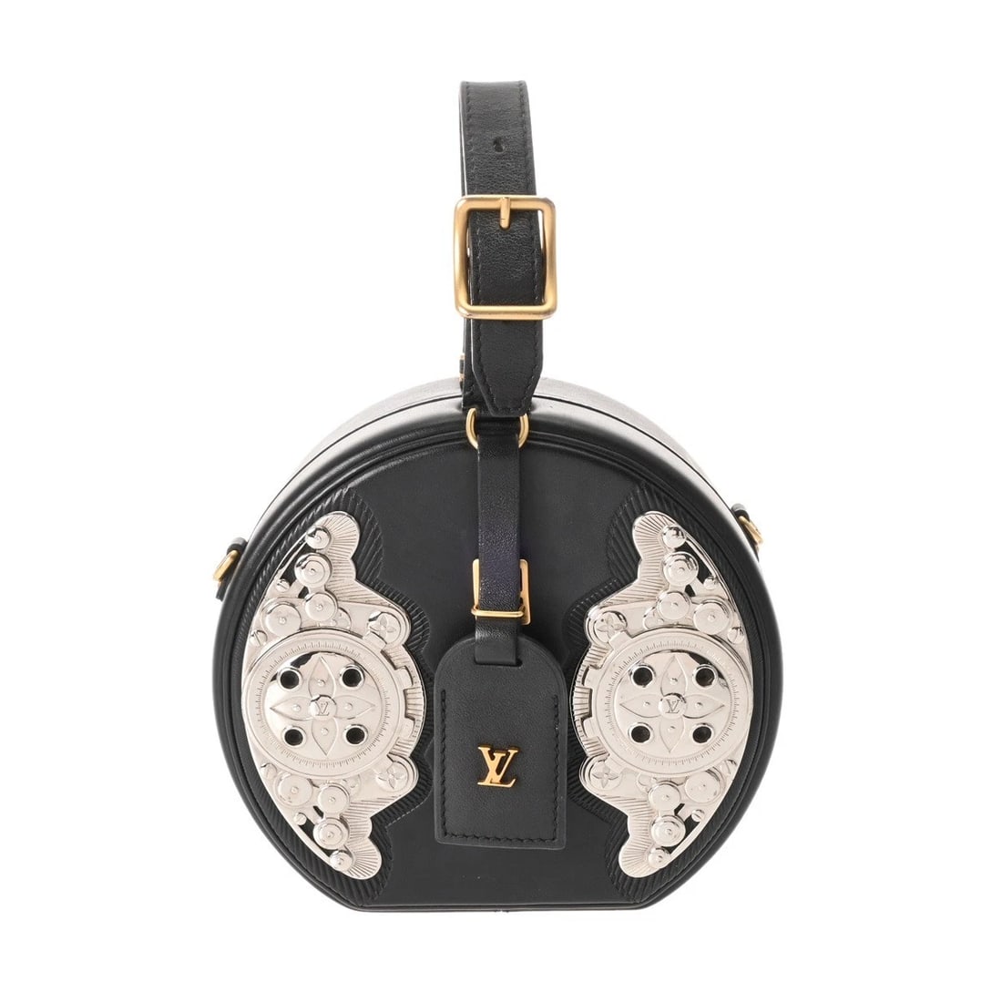 LOUIS VUITTON PETIT BOWAT CHAPO LEATHER BLACK SHOULDER BAG: LOUIS VUITTON Petit Bowat Chapo leather black Shoulder Bag Brand: LOUIS VUITTON Type/Style: Shoulder Bag Material: leather Color: black ? Gold Metal Size: H:about 6.1inch W:about 6.7inch (maximum) D:a