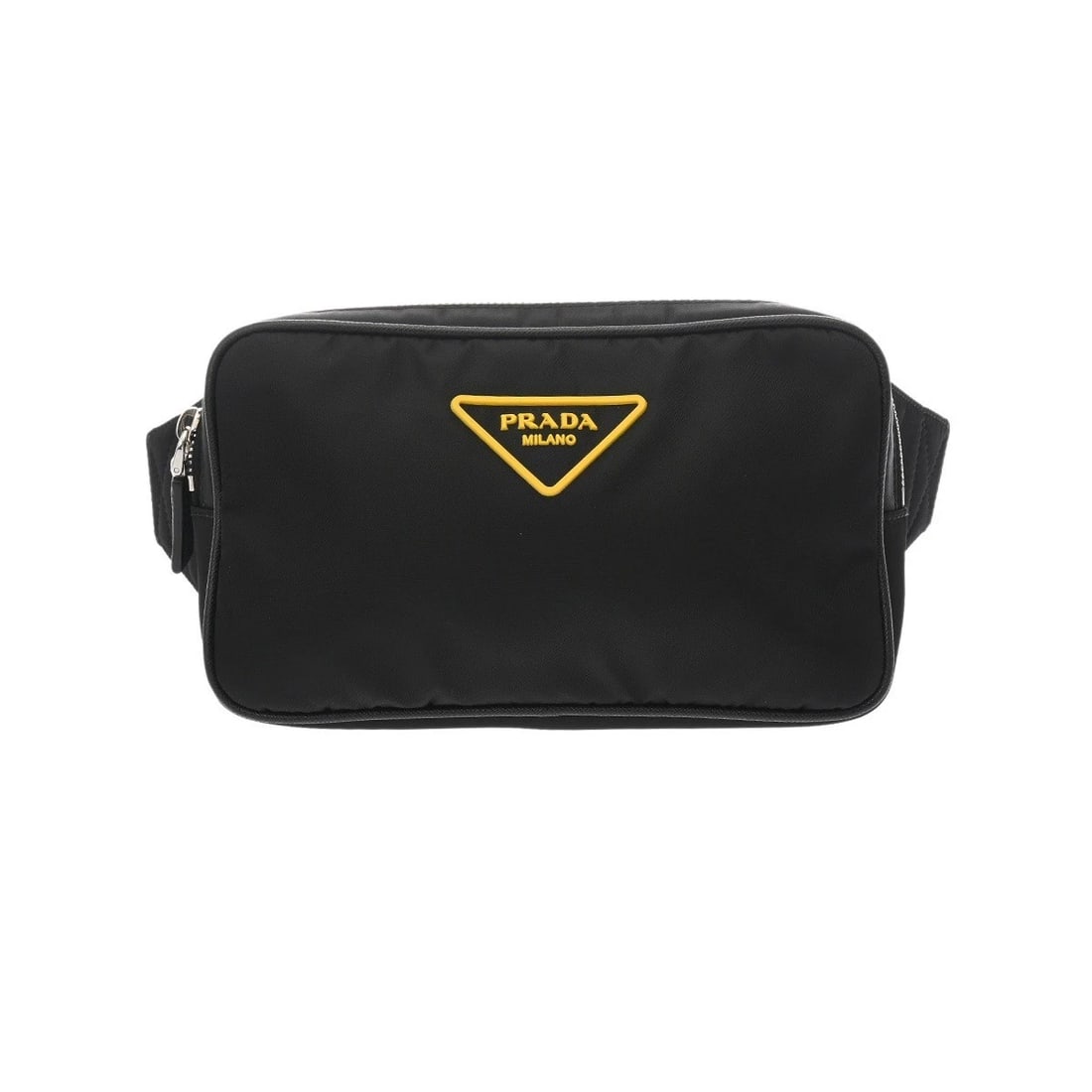 PRADA BELT BAG NYLON/SAFIANO LEATHER BLACK BODY BAG (1 of 6)