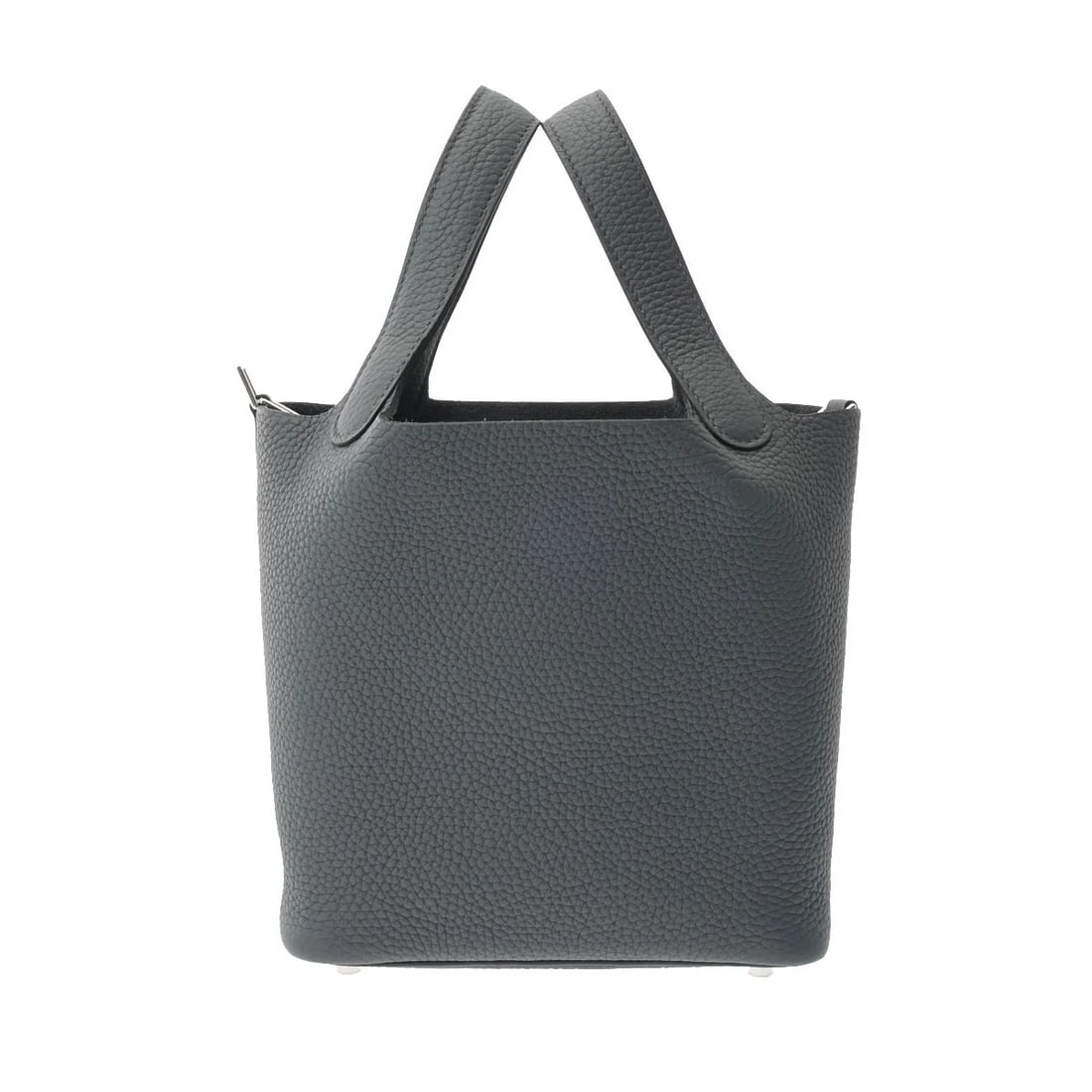 HERMES PICOTIN LOCK PM TAURILLON CLEMENCE GRIMIST HANDBAG: HERMES Picotin Lock PM Taurillon Clemence Grimist Handbag Brand: HERMES Type/Style: Handbag Material: Taurillon Clemence Color: Grimist ? SilverMetal Size: H:about 7.5inch W:about 7.1inch D:about 5.3i