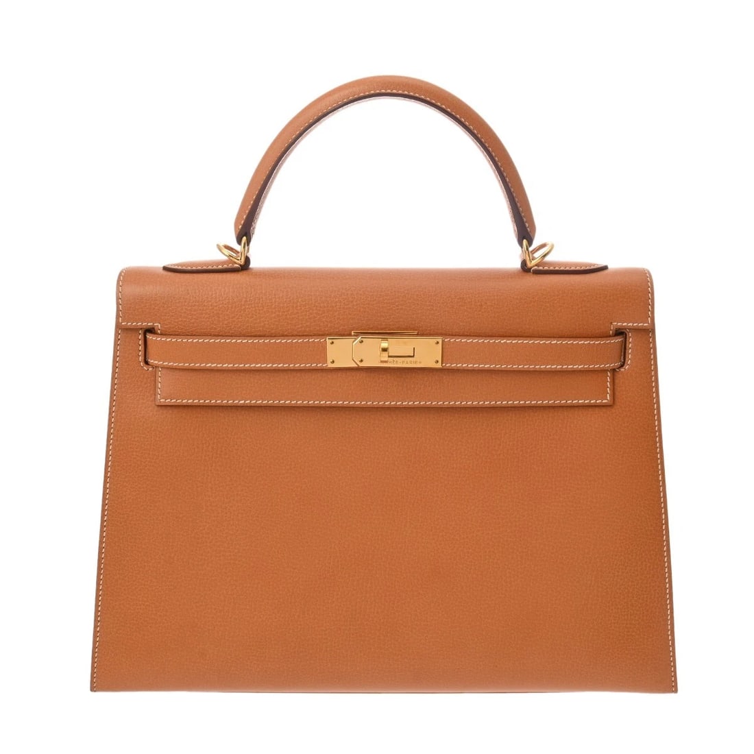 HERMES KELLY 32 OUTSIDE SEWING NATURAL HANDBAG: HERMES Kelly 32 outside sewing natural Handbag Brand: HERMES Type/Style: Handbag Material: Pigskin Color: natural ? Gold Metal Size: H:about 8.9inch W:about 12.8inch D:about 4.5inch Accessories: None