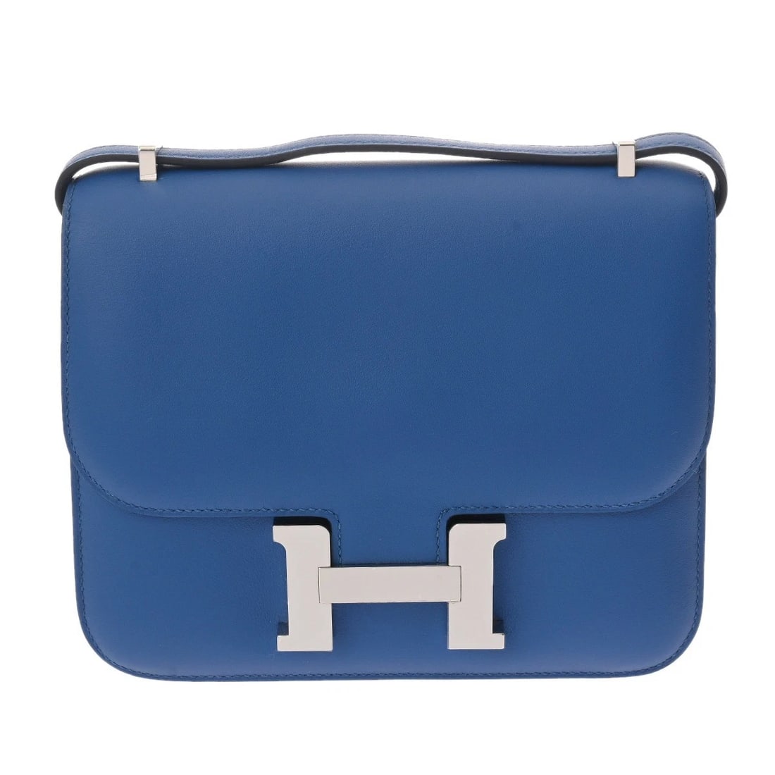 HERMES CONSTANCE 3 18 MIROIR VAUX SWIFT BLUE FRANCE SHOULDER BAG: HERMES Constance 3 18 Miroir Vaux Swift Blue france Shoulder Bag Brand: HERMES Type/Style: Shoulder Bag Material: Vaux Swift Color: Blue france ? SilverMetal Size: H:about 5.5inch W:about 7.3inch