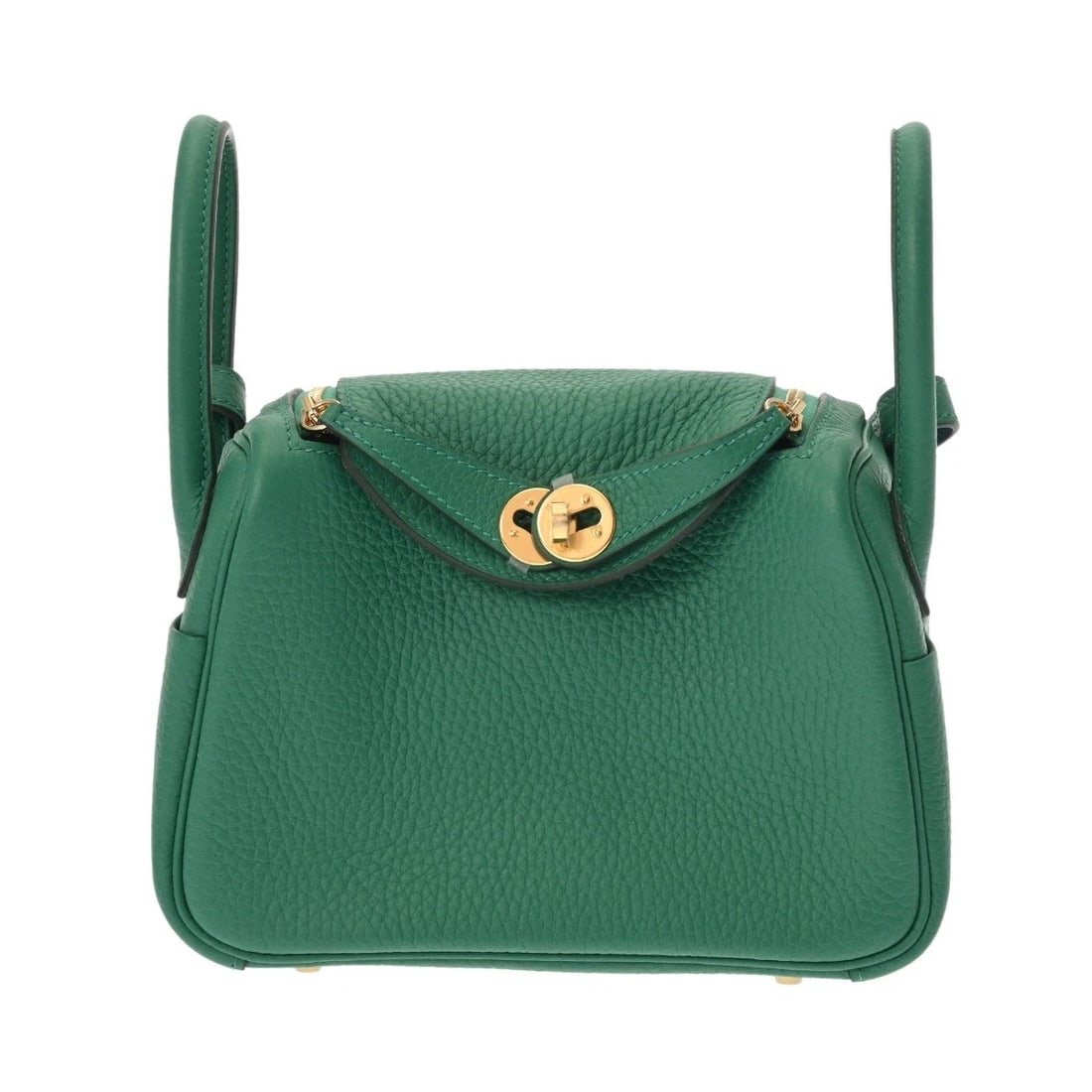 HERMES LINDY MINI 2 TAURILLON CLEMENCE VERT VERTIGO SHOULDER BAG (1 of 6)