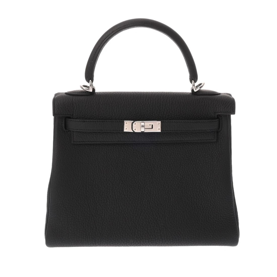 HERMES KELLY 25 2WAY TOGO BLACK HANDBAG: HERMES Kelly 25 2WAY Togo black Handbag Brand: HERMES Type/Style: Handbag Material: Togo Color: black ? Gold Metal Size: H:about 7.1inch W:about 9.3inch (Bottom) D:about 3.9inch Accessories: None