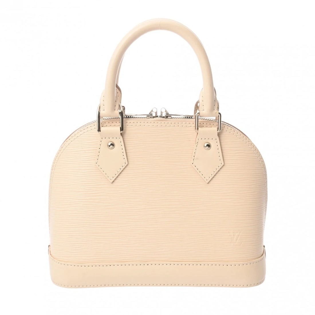 LOUIS VUITTON ALMA BB EPI LEATHER QUARTZ HANDBAG: LOUIS VUITTON Alma BB Epi leather Quartz Handbag Brand: LOUIS VUITTON Type/Style: Handbag Material: leather Color: Quartz ? SilverMetal Size: H:about 6.7inch (Center) W:about 9.3inch D:about 4.5inch