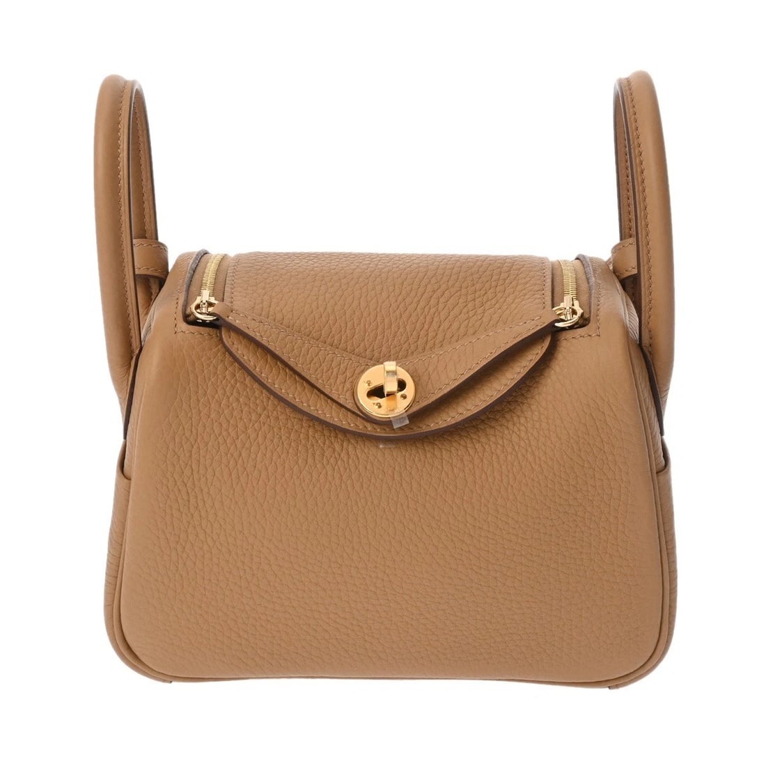 HERMES LINDY MINI 2 TAURILLON CLEMENCE BISCUIT SHOULDER BAG (1 of 6)