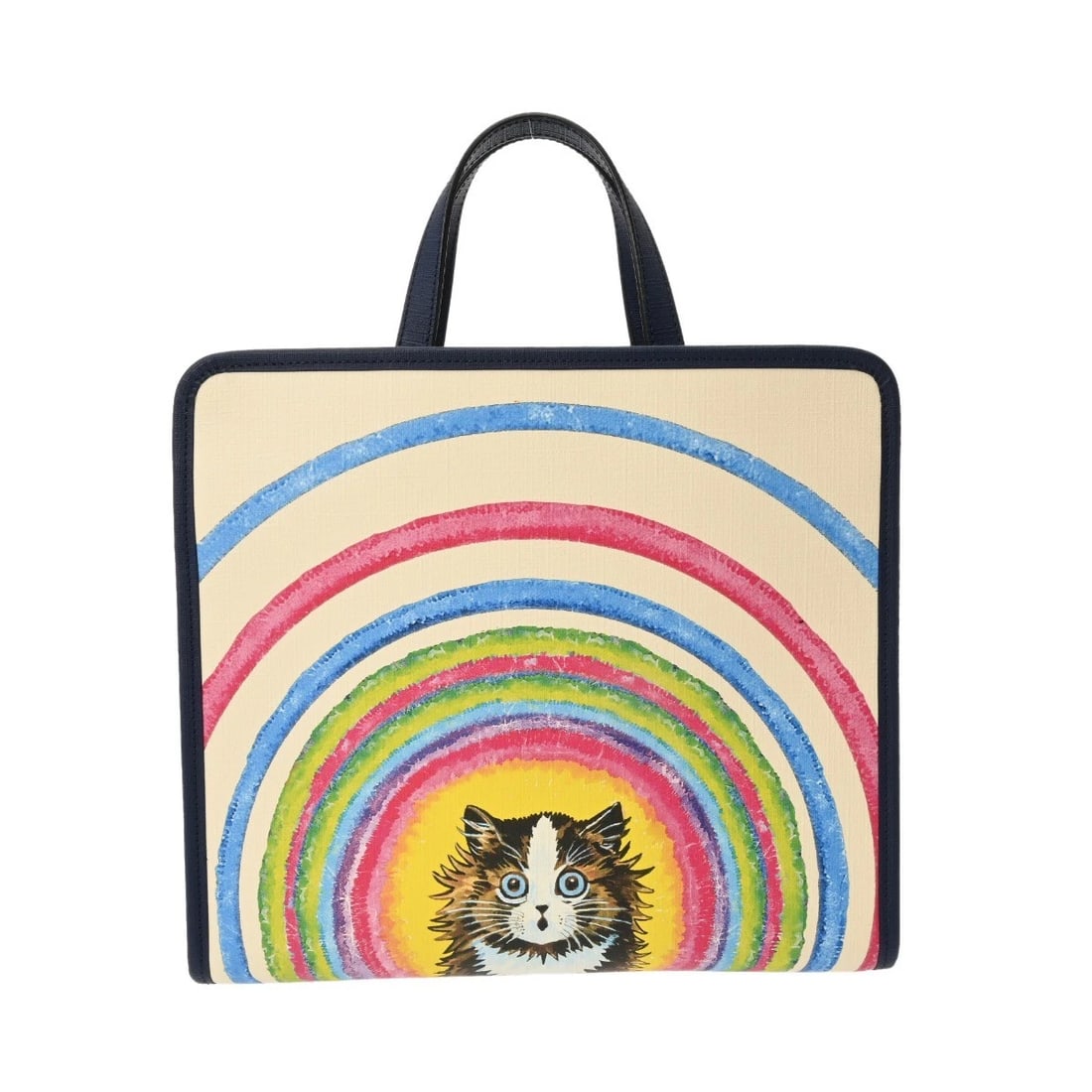 GUCCI CHILDREN'S 2WAY PVC/LEATHER MULTICOLOR HANDBAG: GUCCI Children's 2way PVC/leather multicolor Handbag Brand: GUCCI Type/Style: Handbag Material: PVC/leather Color: multicolor ? SilverMetal Size: H:about 9.8inch W:about 11.2inch D:about 3.9inch