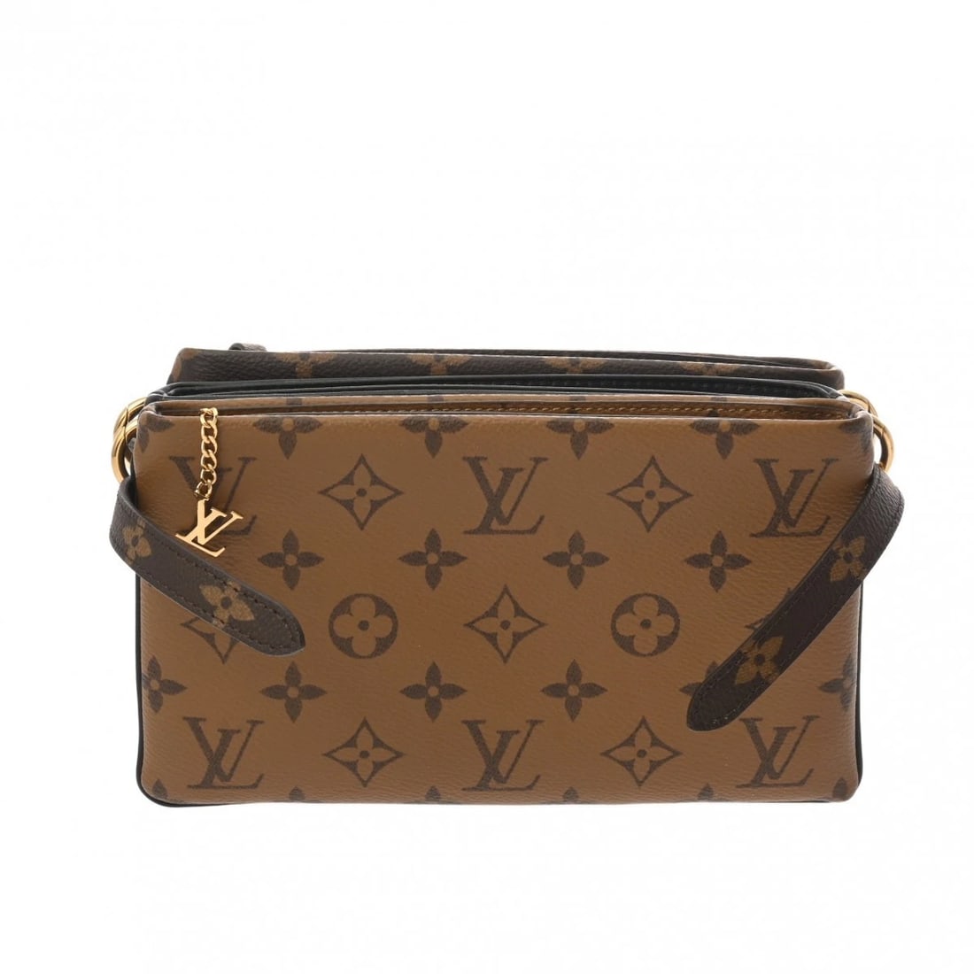 LOUIS VUITTON POCHETTE MONOGRAM REVERSE BROWN / BLACK UNISEX: LOUIS VUITTON Pochette Monogram reverse Brown / Black unisex Brand: LOUIS VUITTON Type/Style: Shoulder Bag Material: Monogram canvas/lambskin Color: Brown / Black Size: Shoulder:about 41.3inch (maximu