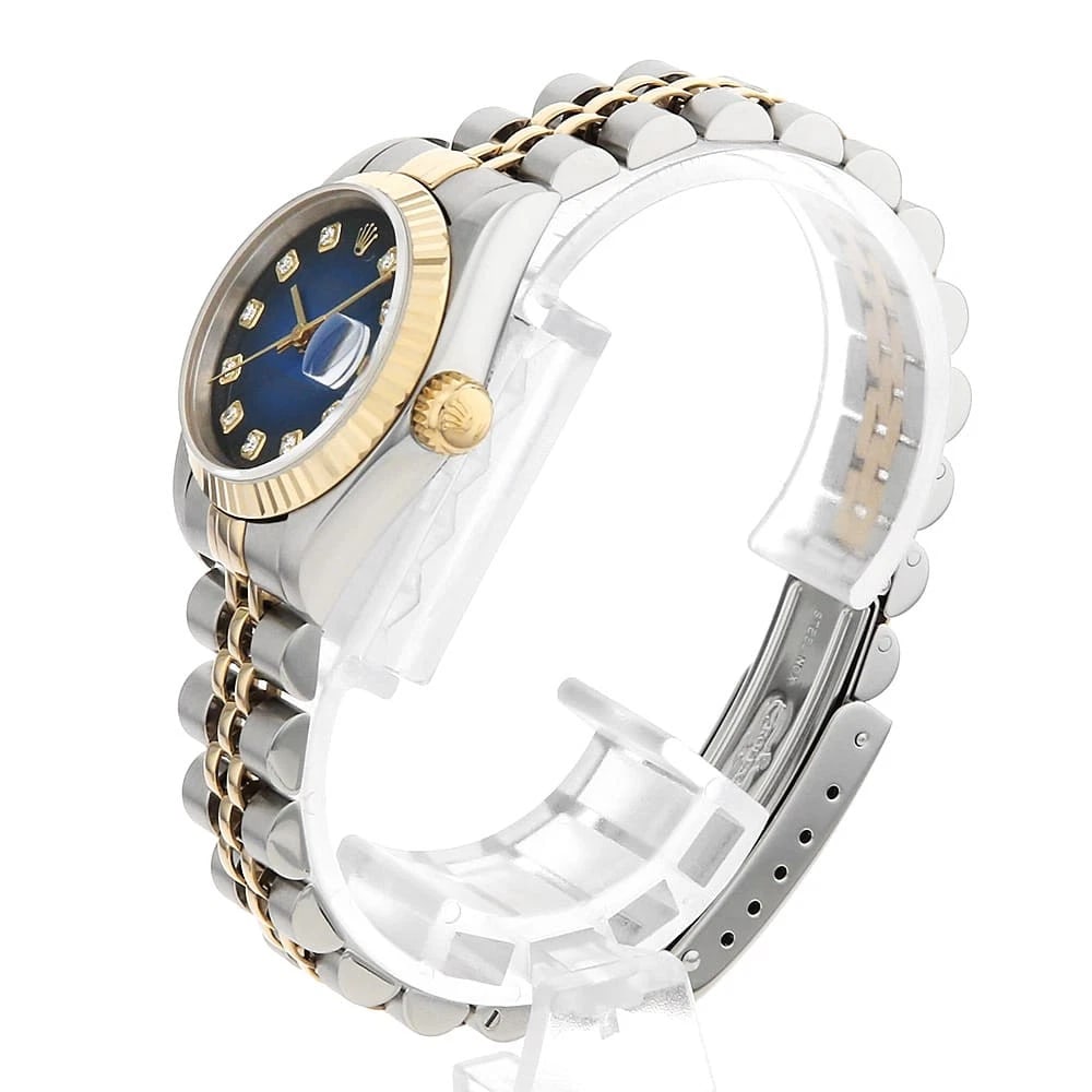 ROLEX DATEJUST DIAMOND BLUE WATCH - 2