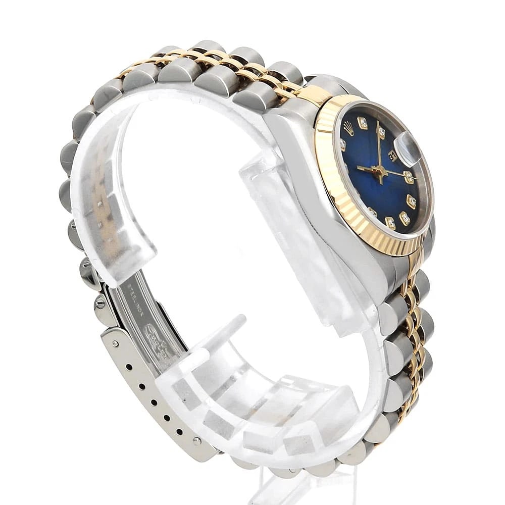 ROLEX DATEJUST DIAMOND BLUE WATCH - 3