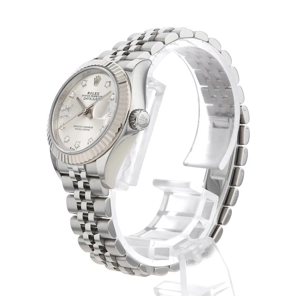 ROLEX DATEJUST DIAMOND SILVER WATCH - 2