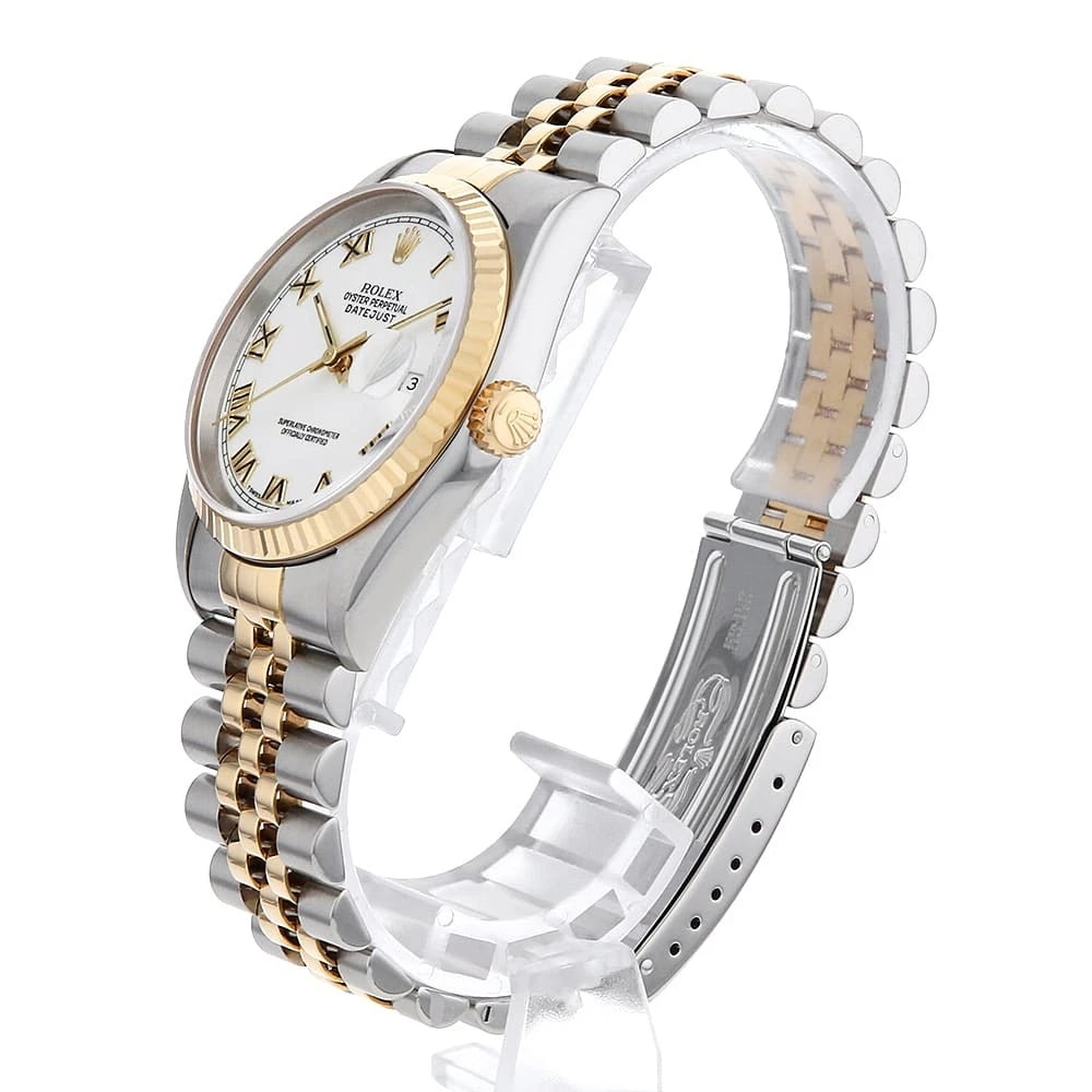 ROLEX DATEJUST WHITE WATCH - 2