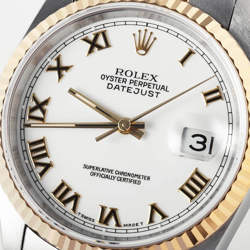 ROLEX DATEJUST WHITE WATCH - 4