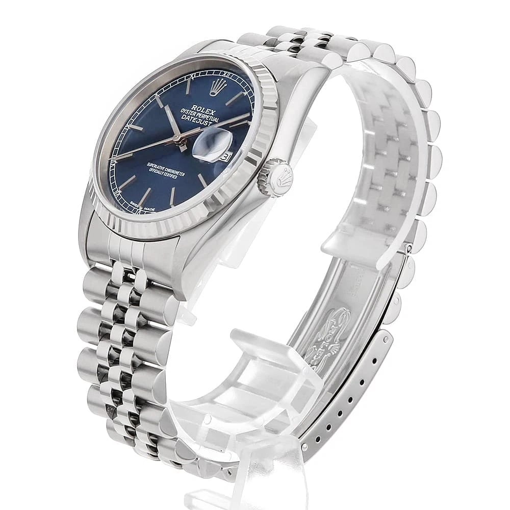 ROLEX DATEJUST BLUE WATCH - 2