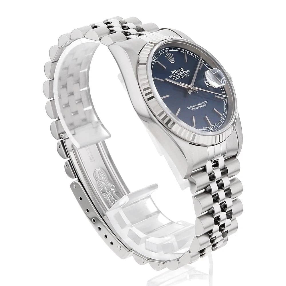 ROLEX DATEJUST BLUE WATCH - 3