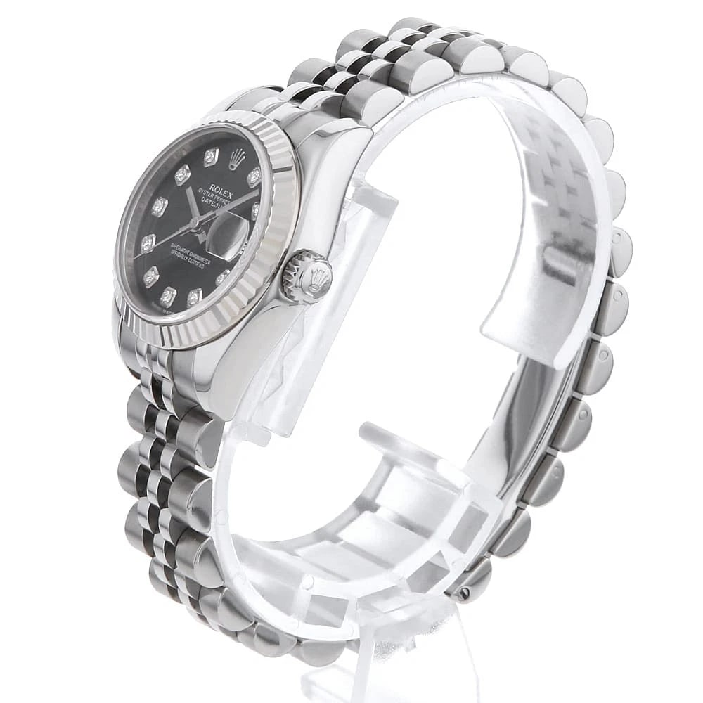 ROLEX DATEJUST DIAMOND BLACK WATCH - 2