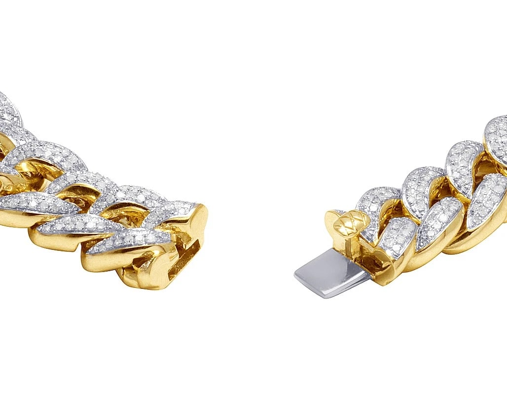 SOLID 10K YELLOW GOLD GENUINE DIAMOND - 2