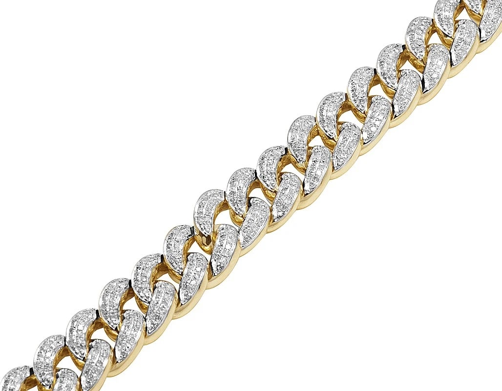 SOLID 10K YELLOW GOLD GENUINE DIAMOND - 3
