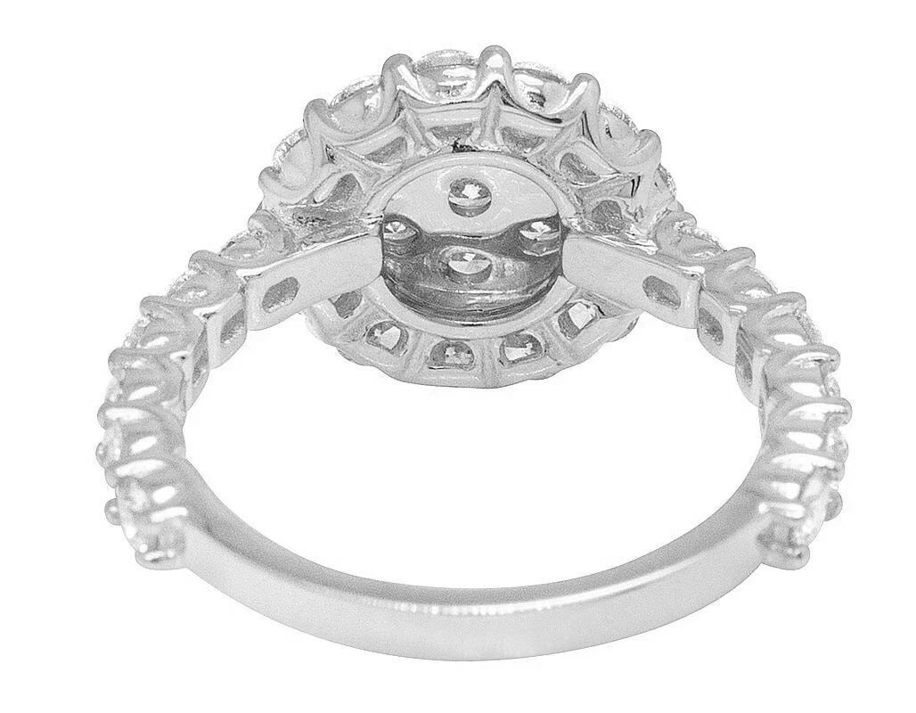 10K WHITE GOLD CLUSTER DIAMOND RING - 3