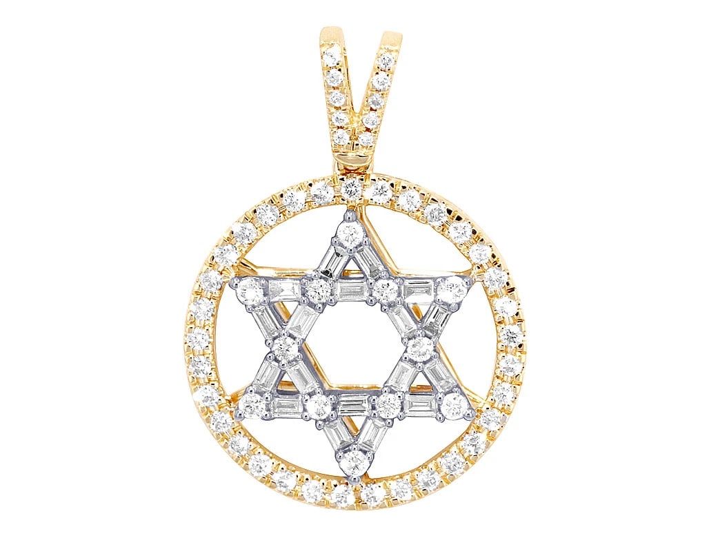 STAR OF DAVID 1CT DIAMOND PENDANT 14K GOLD: Star Of David 1CT Diamond Pendant 14k Gold Brand: none Type/Style: Pendant Material: 14k , Yellow Gold, Main Stone/Creation Yellow Color: Natural Size: Dimension 1" x 0.7" Accessories: None