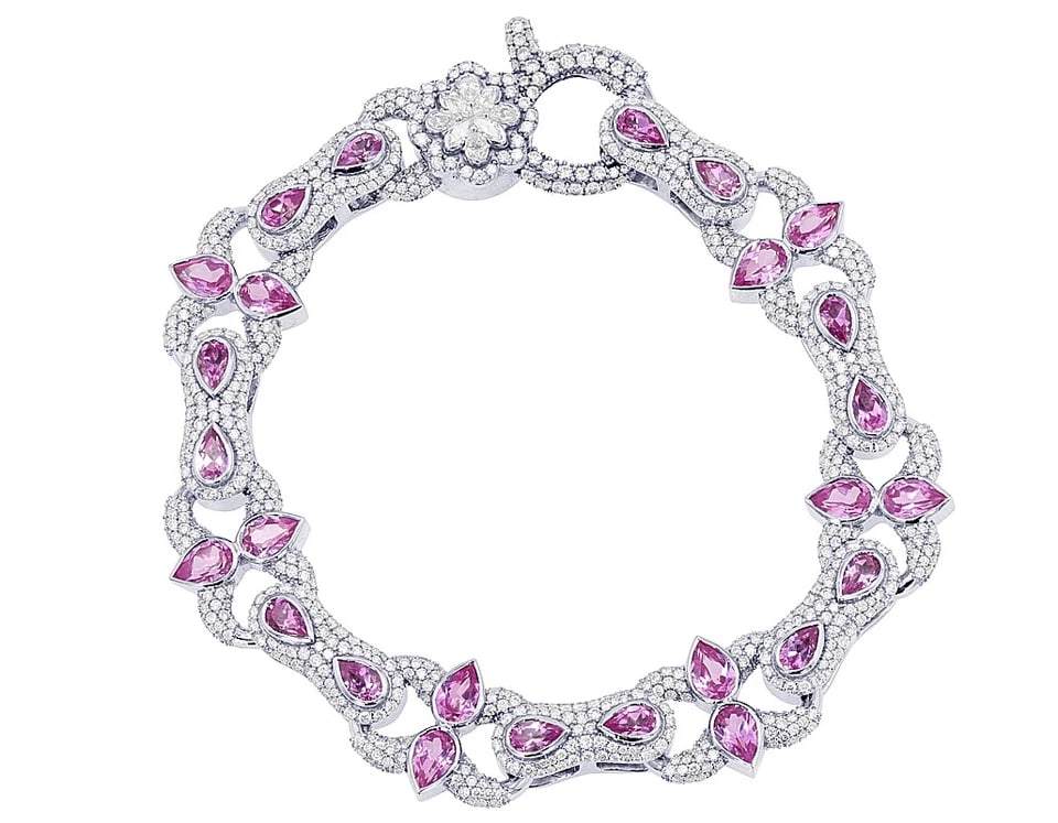 INFINITY DIAMOND WITH PEAR SAPPHIRE (1 of 2)
