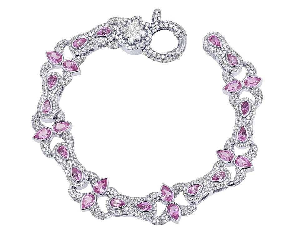 INFINITY DIAMOND WITH PEAR SAPPHIRE - 2