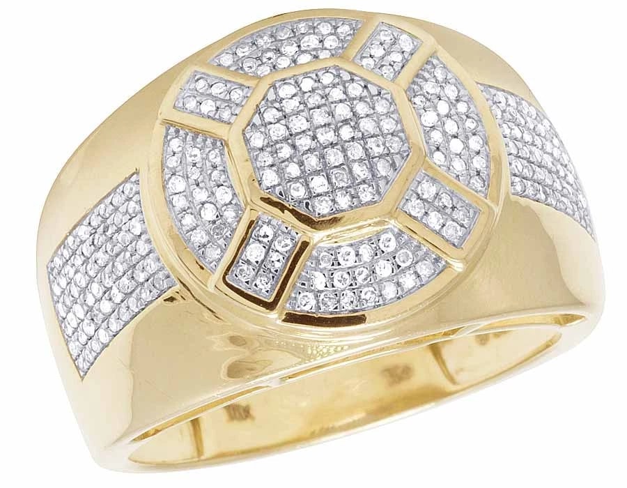 10K YELLOW GOLD DIAMOND MICRO PAVE PINKY RING: 10K Yellow Gold Diamond Micro Pave Pinky Ring Brand: none Type/Style: Ring Material: 10K , Yellow Gold, Main Stone/Creation Main Stone Color White Color: Natural Size: 10 US Accessories: None